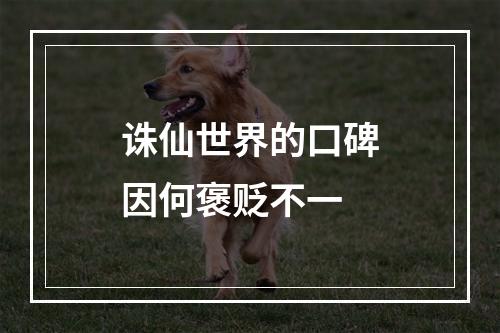 诛仙世界的口碑因何褒贬不一