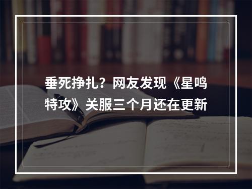 垂死挣扎？网友发现《星鸣特攻》关服三个月还在更新