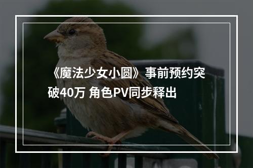 《魔法少女小圆》事前预约突破40万 角色PV同步释出