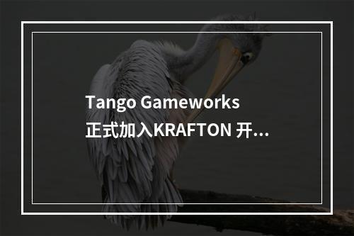 Tango Gameworks正式加入KRAFTON 开启新篇章