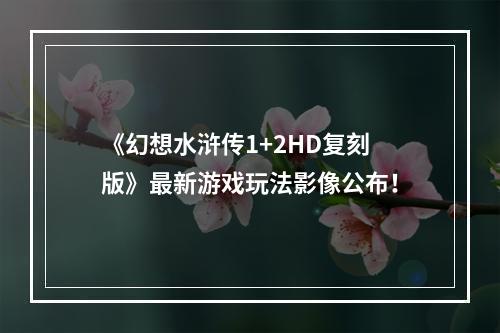 《幻想水浒传1+2HD复刻版》最新游戏玩法影像公布！