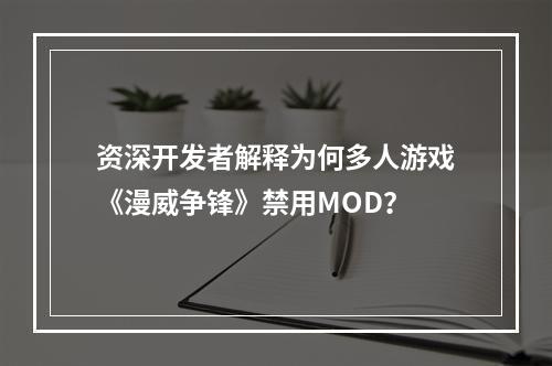 资深开发者解释为何多人游戏《漫威争锋》禁用MOD？