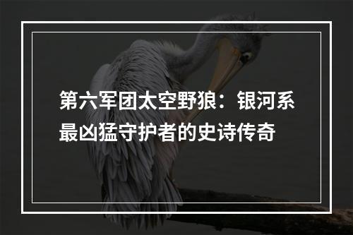 第六军团太空野狼：银河系最凶猛守护者的史诗传奇