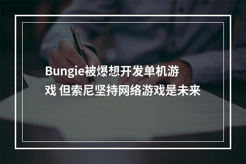 Bungie被爆想开发单机游戏 但索尼坚持网络游戏是未来