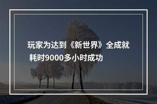 玩家为达到《新世界》全成就 耗时9000多小时成功