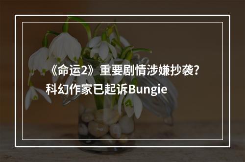 《命运2》重要剧情涉嫌抄袭？科幻作家已起诉Bungie