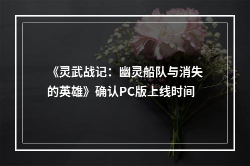 《灵武战记：幽灵船队与消失的英雄》确认PC版上线时间