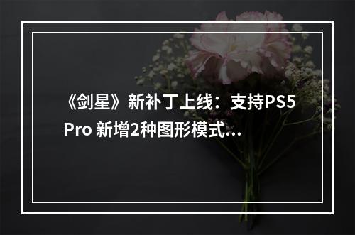 《剑星》新补丁上线：支持PS5 Pro 新增2种图形模式！