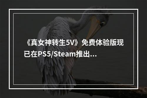 《真女神转生5V》免费体验版现已在PS5/Steam推出！