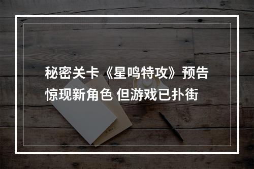 秘密关卡《星鸣特攻》预告惊现新角色 但游戏已扑街