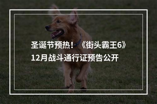 圣诞节预热！《街头霸王6》12月战斗通行证预告公开