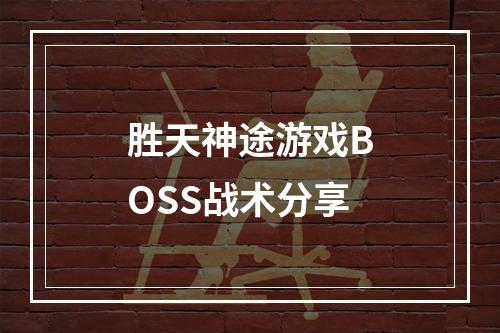 胜天神途游戏BOSS战术分享