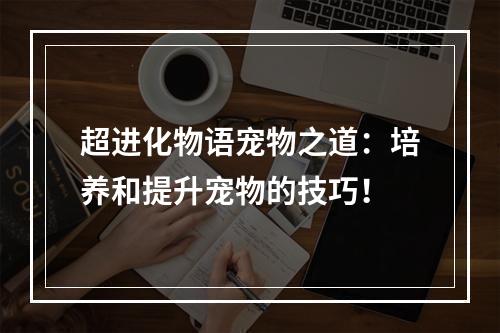 超进化物语宠物之道：培养和提升宠物的技巧！