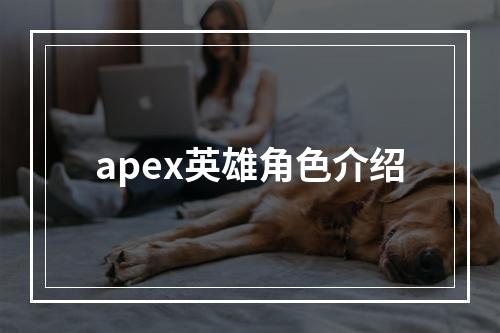 apex英雄角色介绍