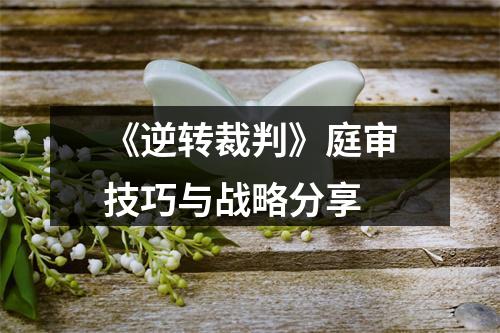 《逆转裁判》庭审技巧与战略分享