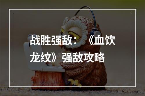 战胜强敌：《血饮龙纹》强敌攻略