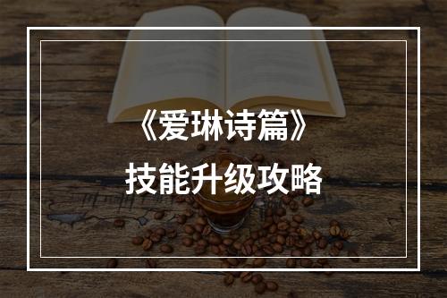 《爱琳诗篇》技能升级攻略