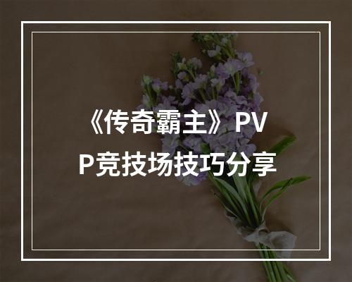 《传奇霸主》PVP竞技场技巧分享