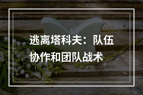 逃离塔科夫：队伍协作和团队战术