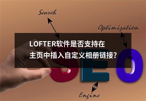 LOFTER软件是否支持在主页中插入自定义相册链接？