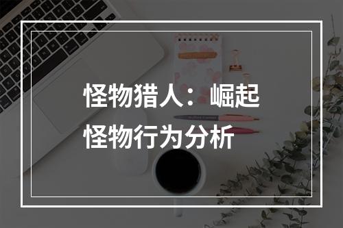 怪物猎人：崛起怪物行为分析