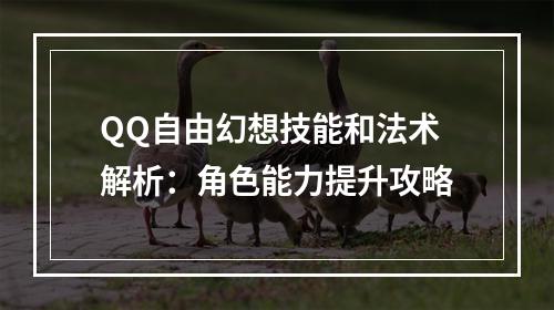 QQ自由幻想技能和法术解析：角色能力提升攻略