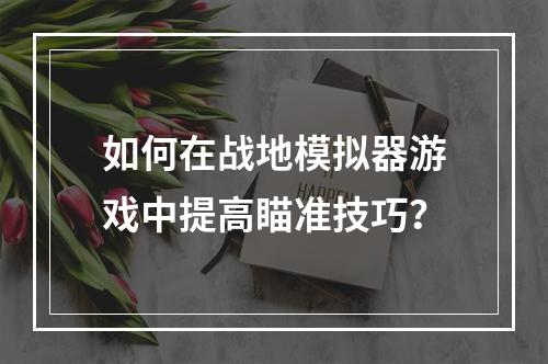 如何在战地模拟器游戏中提高瞄准技巧？