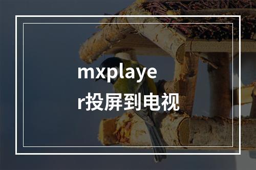 mxplayer投屏到电视