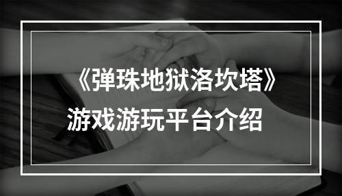 《弹珠地狱洛坎塔》游戏游玩平台介绍