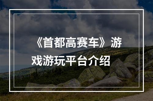 《首都高赛车》游戏游玩平台介绍