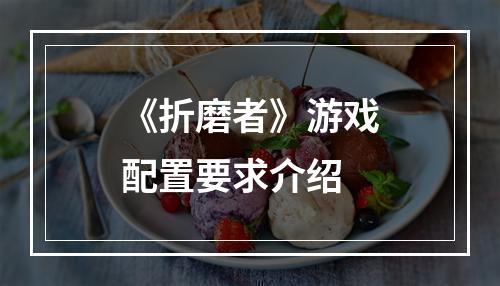 《折磨者》游戏配置要求介绍