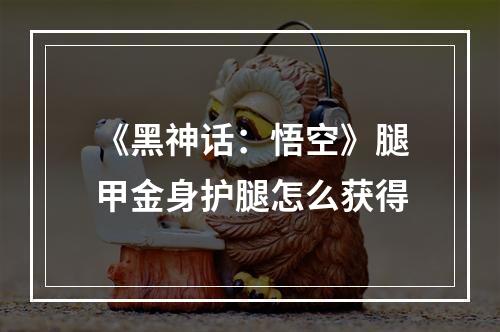 《黑神话：悟空》腿甲金身护腿怎么获得