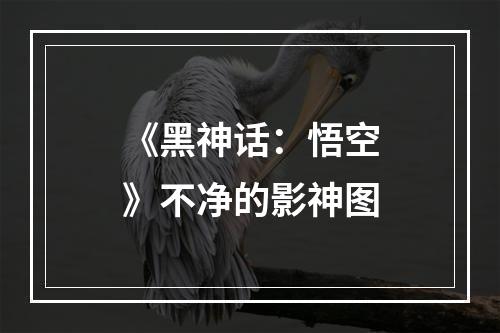 《黑神话：悟空》不净的影神图