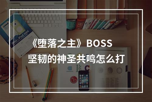 《堕落之主》BOSS坚韧的神圣共鸣怎么打