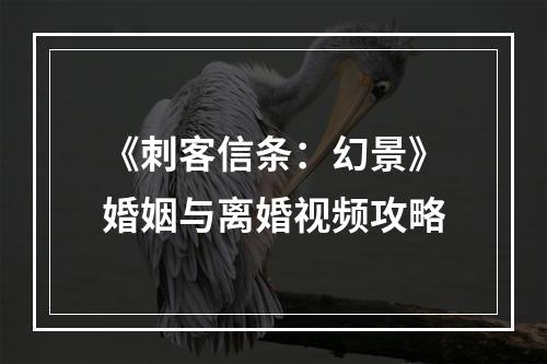 《刺客信条：幻景》婚姻与离婚视频攻略