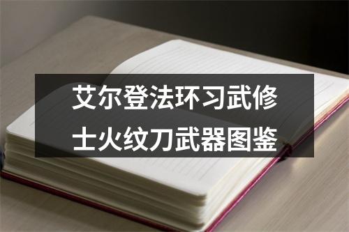 艾尔登法环习武修士火纹刀武器图鉴