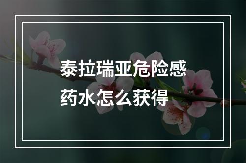 泰拉瑞亚危险感药水怎么获得