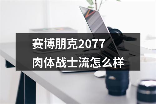 赛博朋克2077肉体战士流怎么样