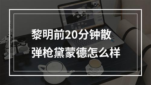 黎明前20分钟散弹枪黛蒙德怎么样