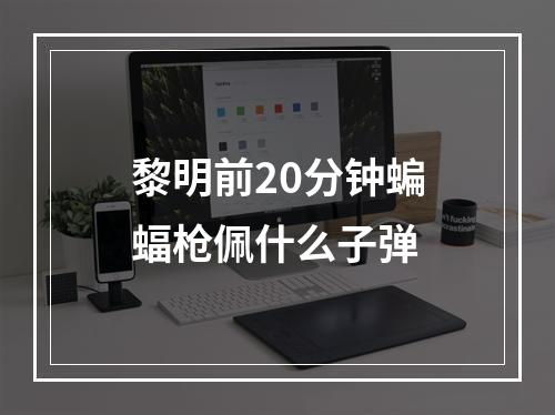 黎明前20分钟蝙蝠枪佩什么子弹