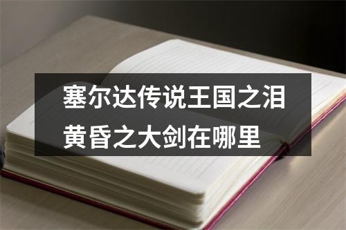 塞尔达传说王国之泪黄昏之大剑在哪里