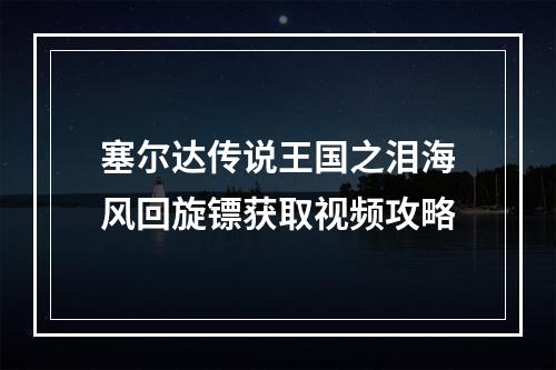 塞尔达传说王国之泪海风回旋镖获取视频攻略