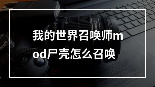 我的世界召唤师mod尸壳怎么召唤