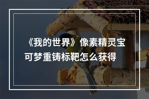 《我的世界》像素精灵宝可梦重铸标靶怎么获得