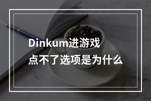 Dinkum进游戏点不了选项是为什么