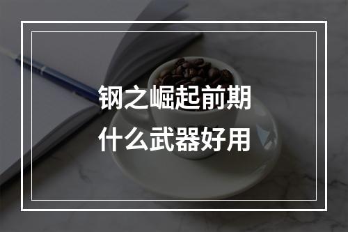 钢之崛起前期什么武器好用