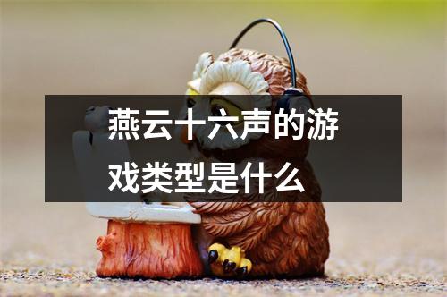 燕云十六声的游戏类型是什么