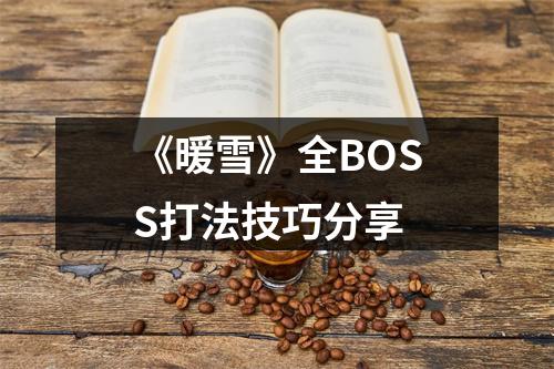 《暖雪》全BOSS打法技巧分享