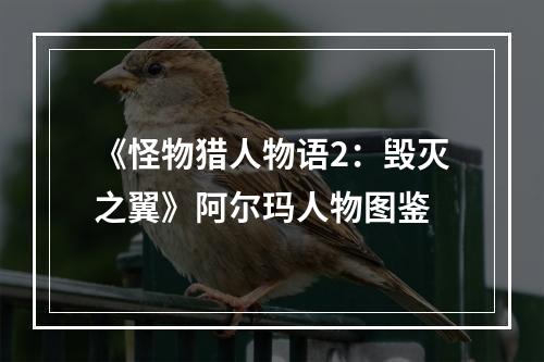 《怪物猎人物语2：毁灭之翼》阿尔玛人物图鉴