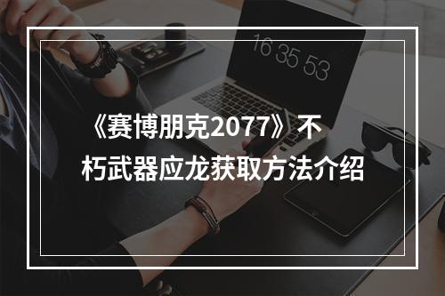 《赛博朋克2077》不朽武器应龙获取方法介绍